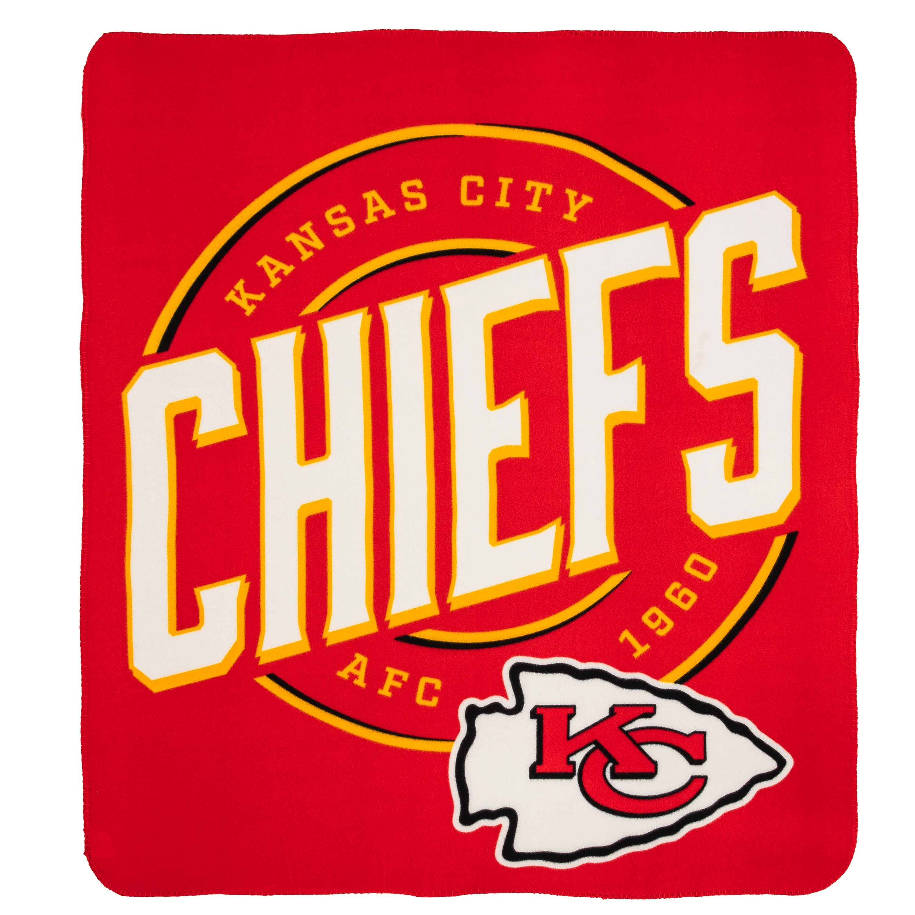 Kansas City Chiefs 50" x 60" Campaign Fleece Blanket - Sports Collectibles, Sports Memorabilia, Sports Fan Shop, Sports Gifts