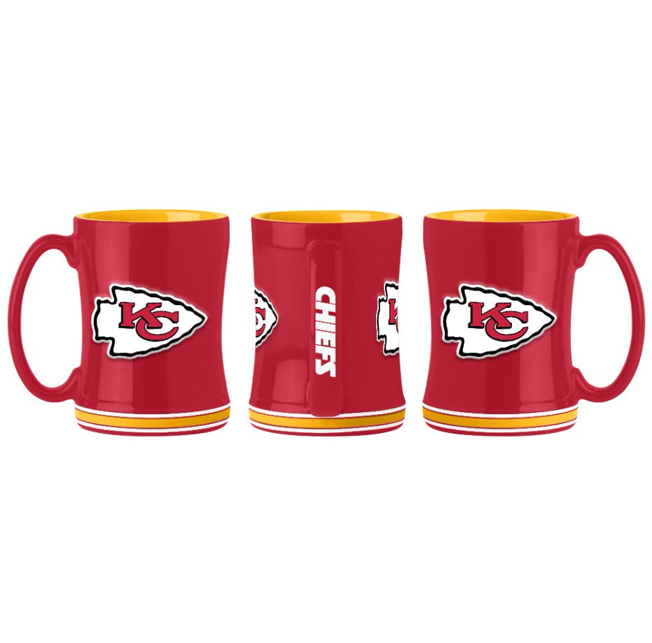 Kansas City Chiefs Logo Relief Coffee Mug - Sports Collectibles, Sports Memorabilia, Sports Fan Shop, Sports Gifts