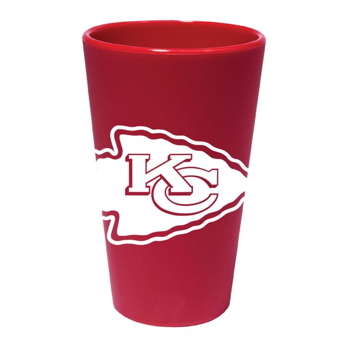 Kansas City Chiefs 16 oz Team Color Silicone Pint Glass - Sports Collectibles, Sports Memorabilia, Sports Fan Shop, Sports Gifts