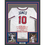 Framed Autographed/Signed Chipper Jones 35x39 Atlanta White Stat Baseball Jersey JSA COA