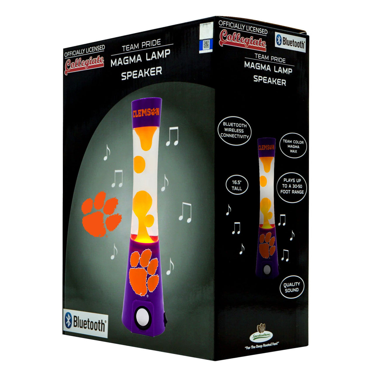 Clemson Tigers Magma Lamp - Bluetooth Speaker - Sports Collectibles, Sports Memorabilia, Sports Fan Shop, Sports Gifts