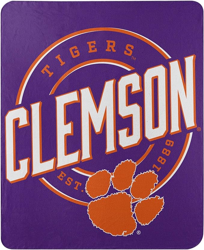 Clemson Tigers 50" x 60" Fleece Throw Blanket - Sports Collectibles, Sports Memorabilia, Sports Fan Shop, Sports Gifts