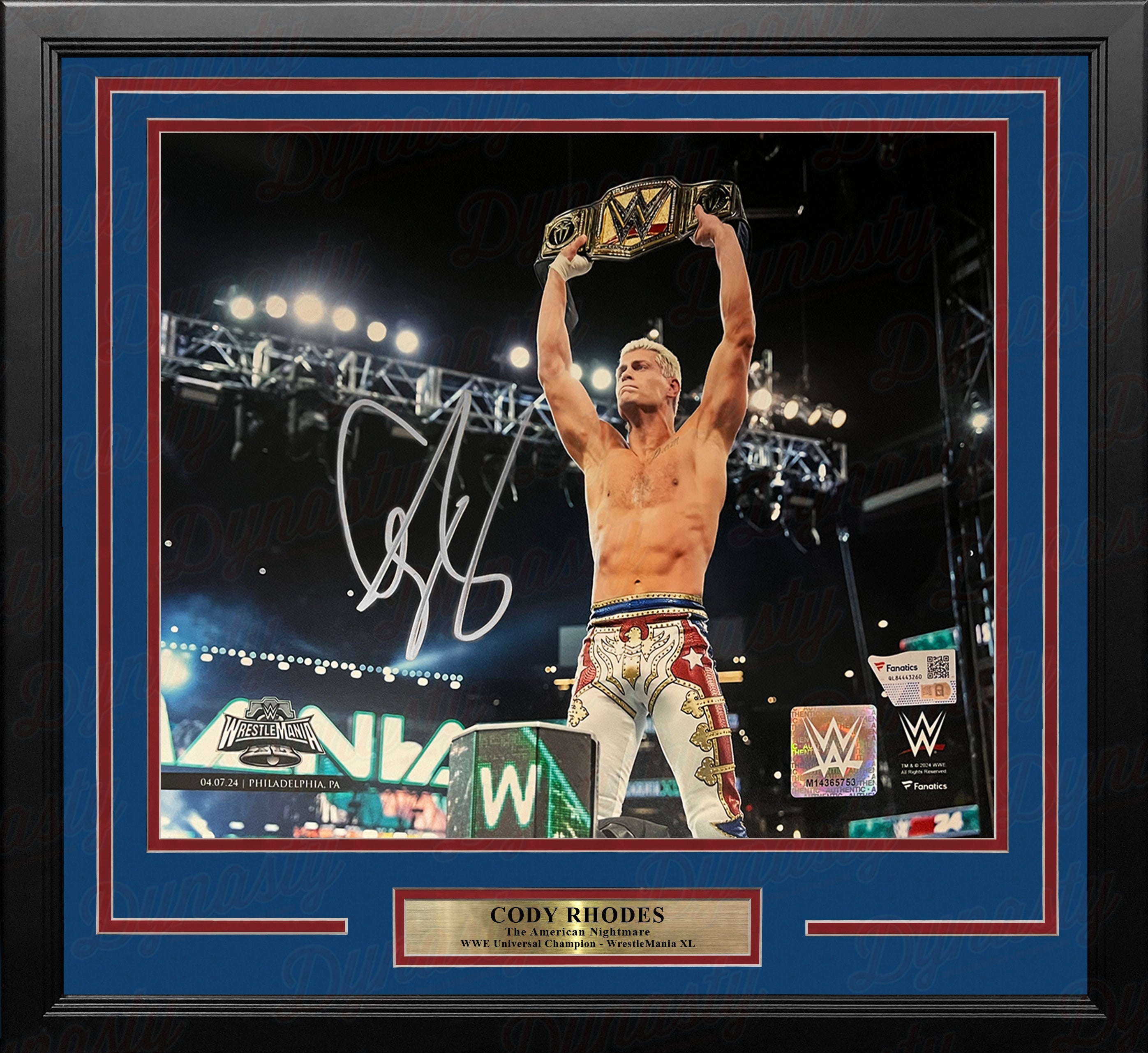 Cody Rhodes WrestleMania XL Championship Celebration Autographed 16x20 Framed WWE Wrestling Photo - Sports Collectibles, Sports Memorabilia, Sports Fan Shop, Sports Gifts
