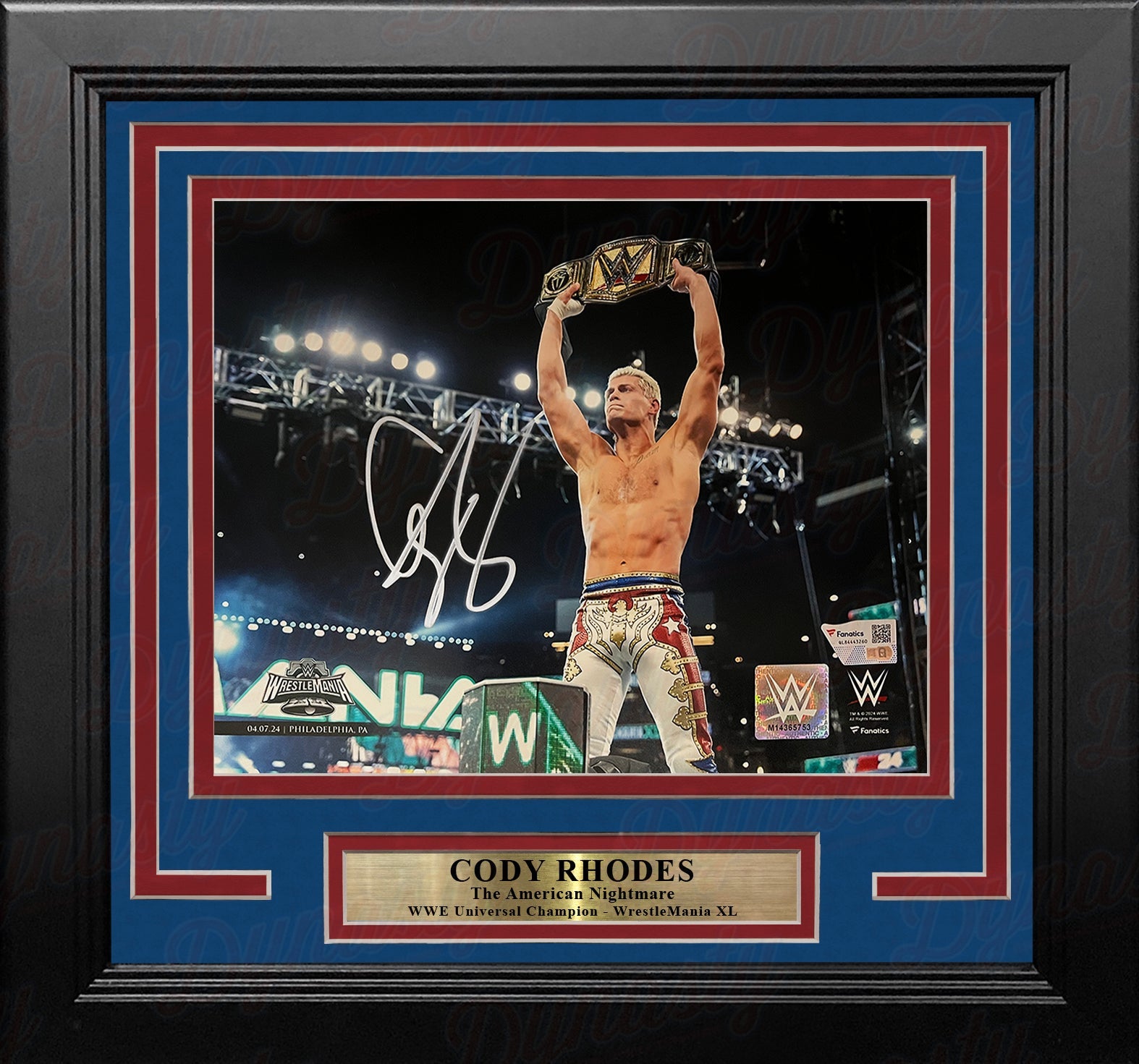 Cody Rhodes WrestleMania XL Championship Celebration Autographed 8" x 10" Framed WWE Wrestling Photo - Sports Collectibles, Sports Memorabilia, Sports Fan Shop, Sports Gifts