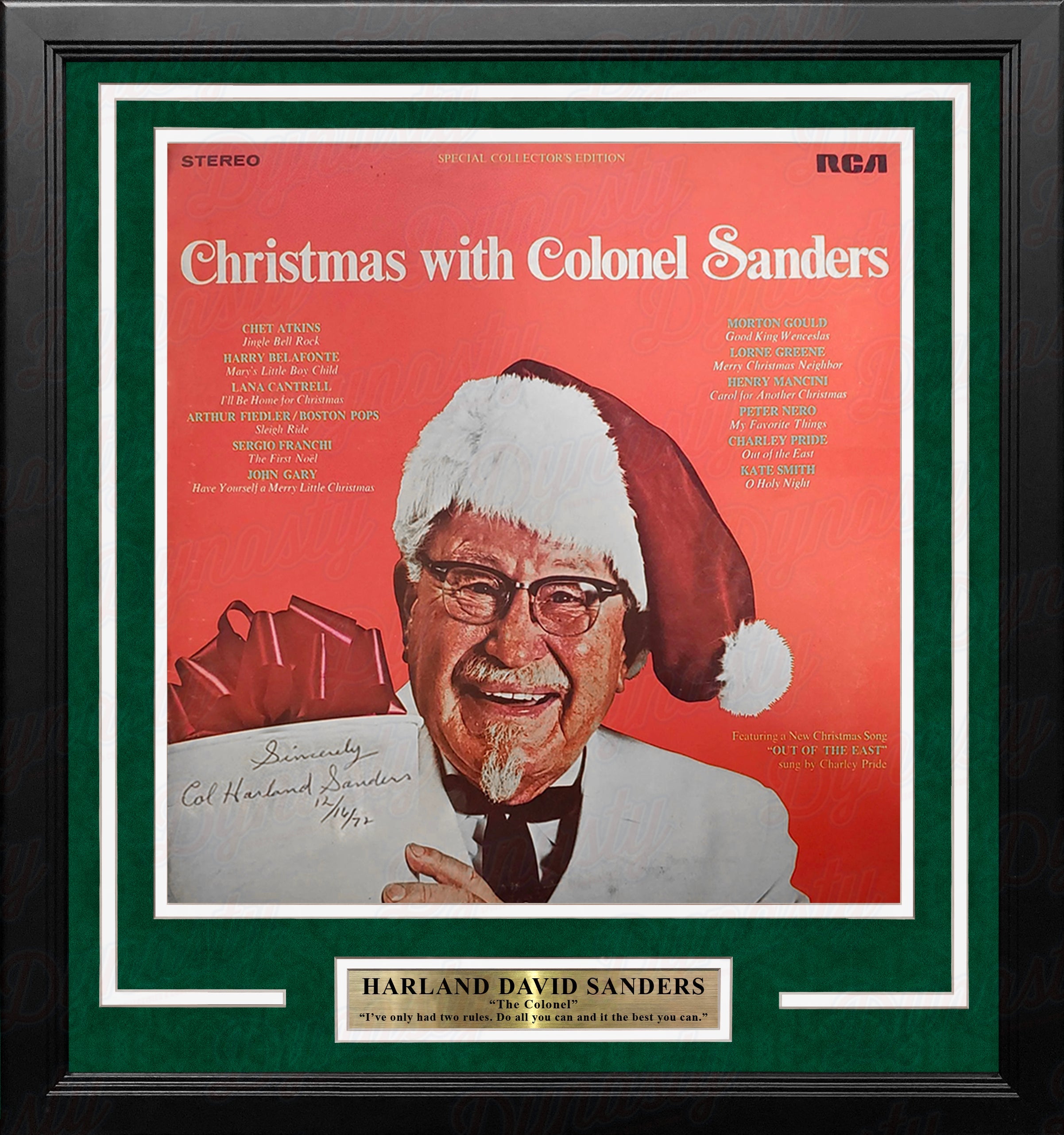Colonel Harland David Sanders Kentucky Fried Chicken Autographed Framed Album - Sports Collectibles, Sports Memorabilia, Sports Fan Shop, Sports Gifts
