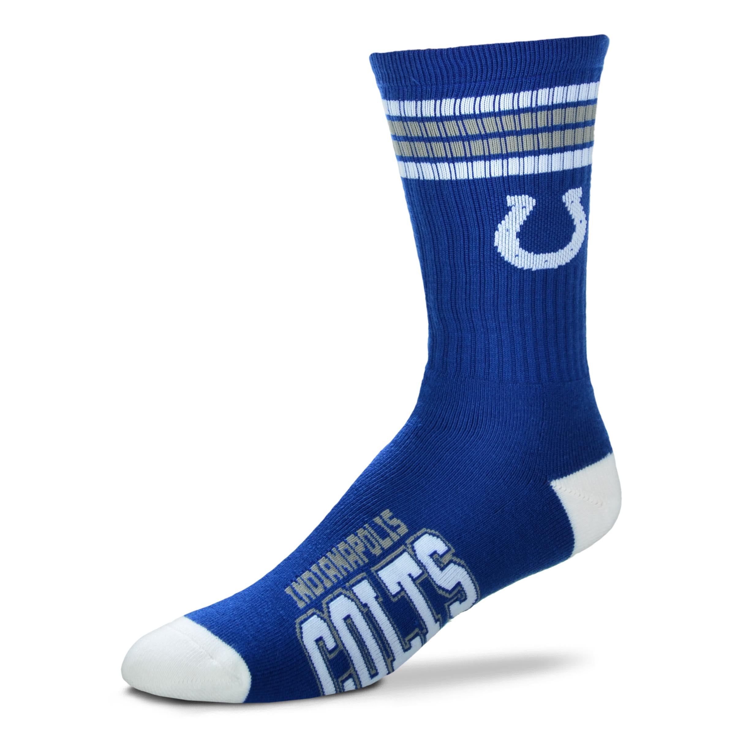Indianapolis Colts Men's 4 Stripe Deuce Socks - Sports Collectibles, Sports Memorabilia, Sports Fan Shop, Sports Gifts
