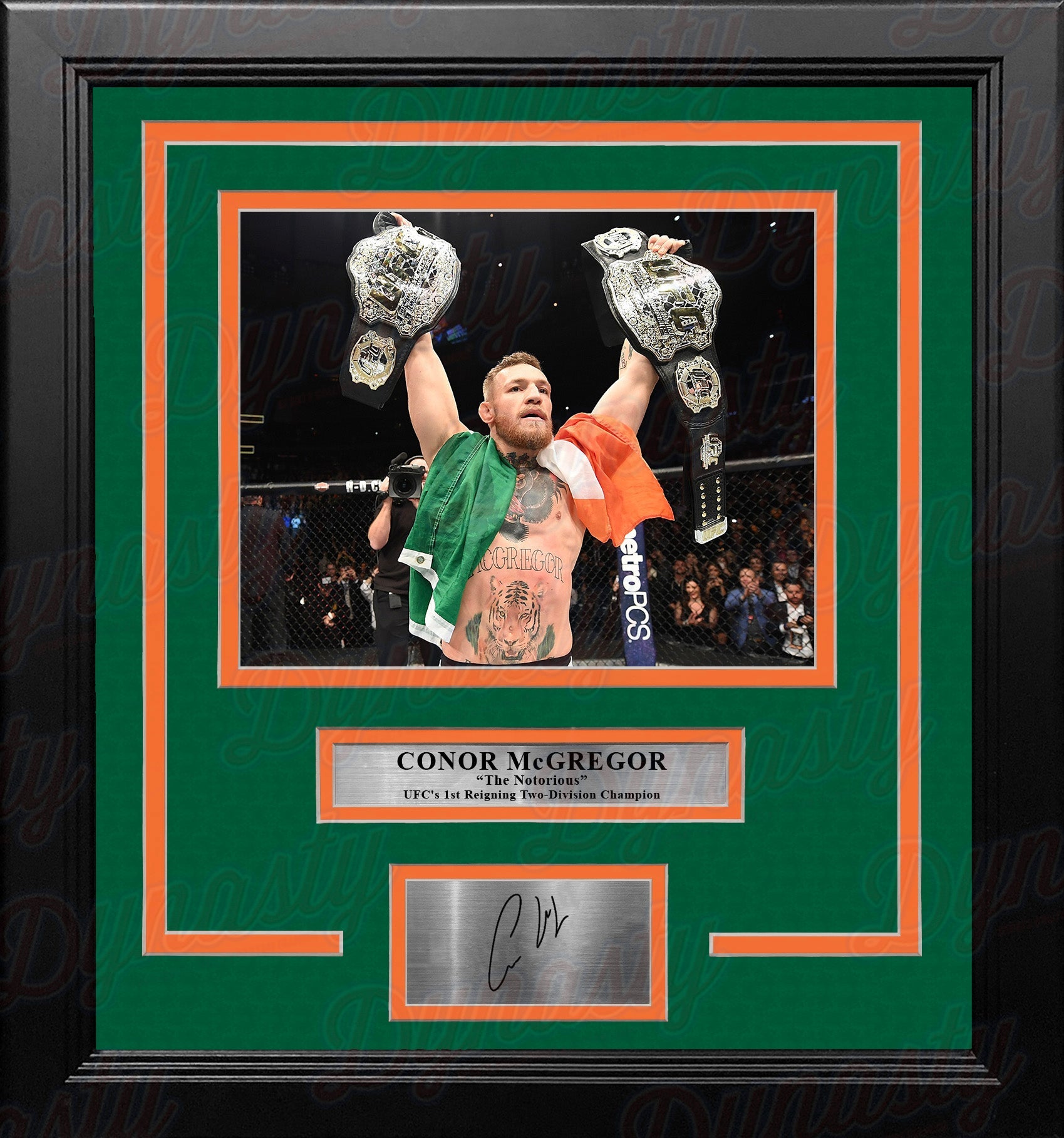 Conor McGregor 2-Division Champion 8" x 10" Framed Mixed Martial Arts Photo with Engraved Autograph - Sports Collectibles, Sports Memorabilia, Sports Fan Shop, Sports Gifts