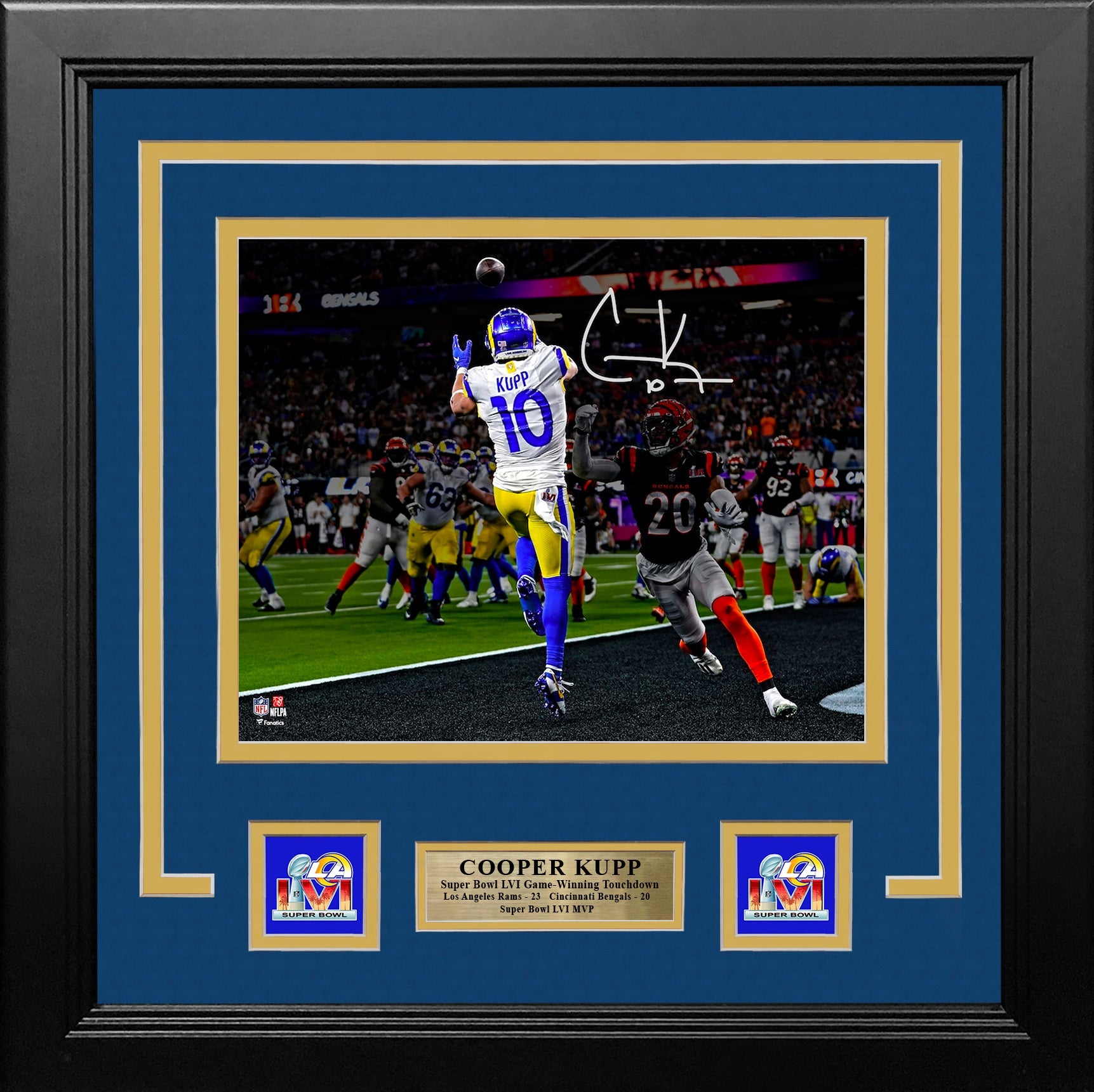 Cooper Kupp Super Bowl LVI Game-Winning Touchdown Los Angeles Rams Autographed 8x10 Framed Photo - Sports Collectibles, Sports Memorabilia, Sports Fan Shop, Sports Gifts