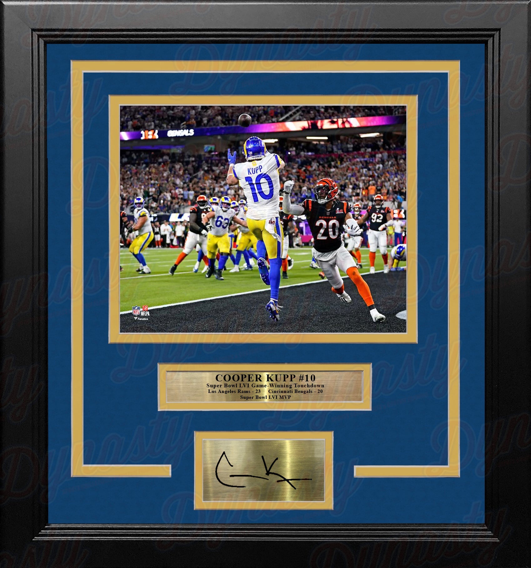 Cooper Kupp Super Bowl LVI Game-Winning Touchdown LA Rams 8" x 10" Framed Photo with Engraved Autograph - Sports Collectibles, Sports Memorabilia, Sports Fan Shop, Sports Gifts