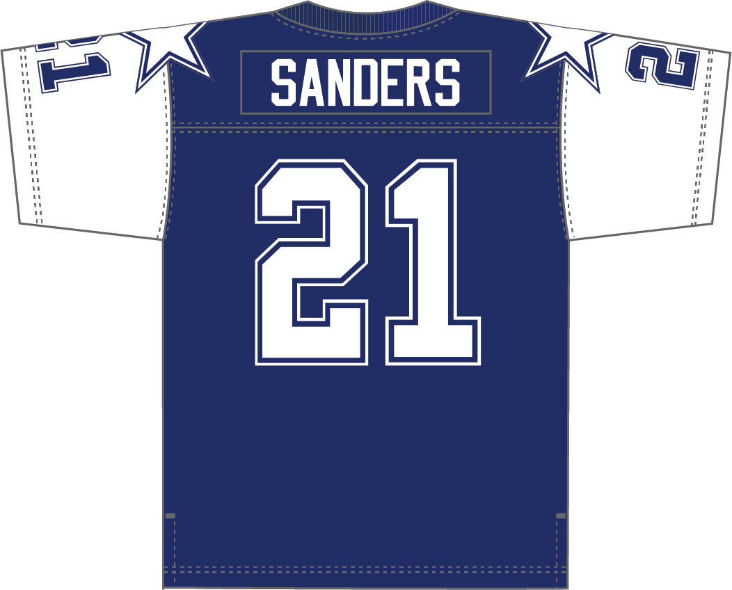 Deion Sanders Dallas Cowboys Mitchell & Ness 1995 Dark Jersey - Sports Collectibles, Sports Memorabilia, Sports Fan Shop, Sports Gifts