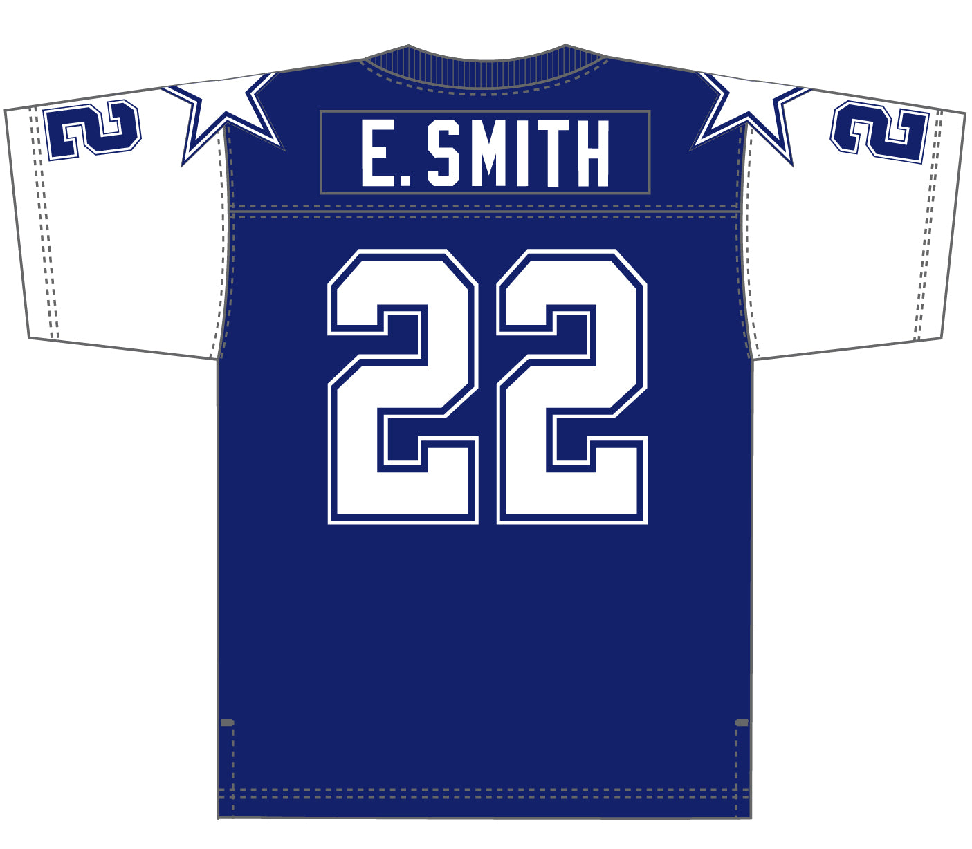 Emmitt Smith Dallas Cowboys Mitchell & Ness 1995 Dark Jersey - Sports Collectibles, Sports Memorabilia, Sports Fan Shop, Sports Gifts