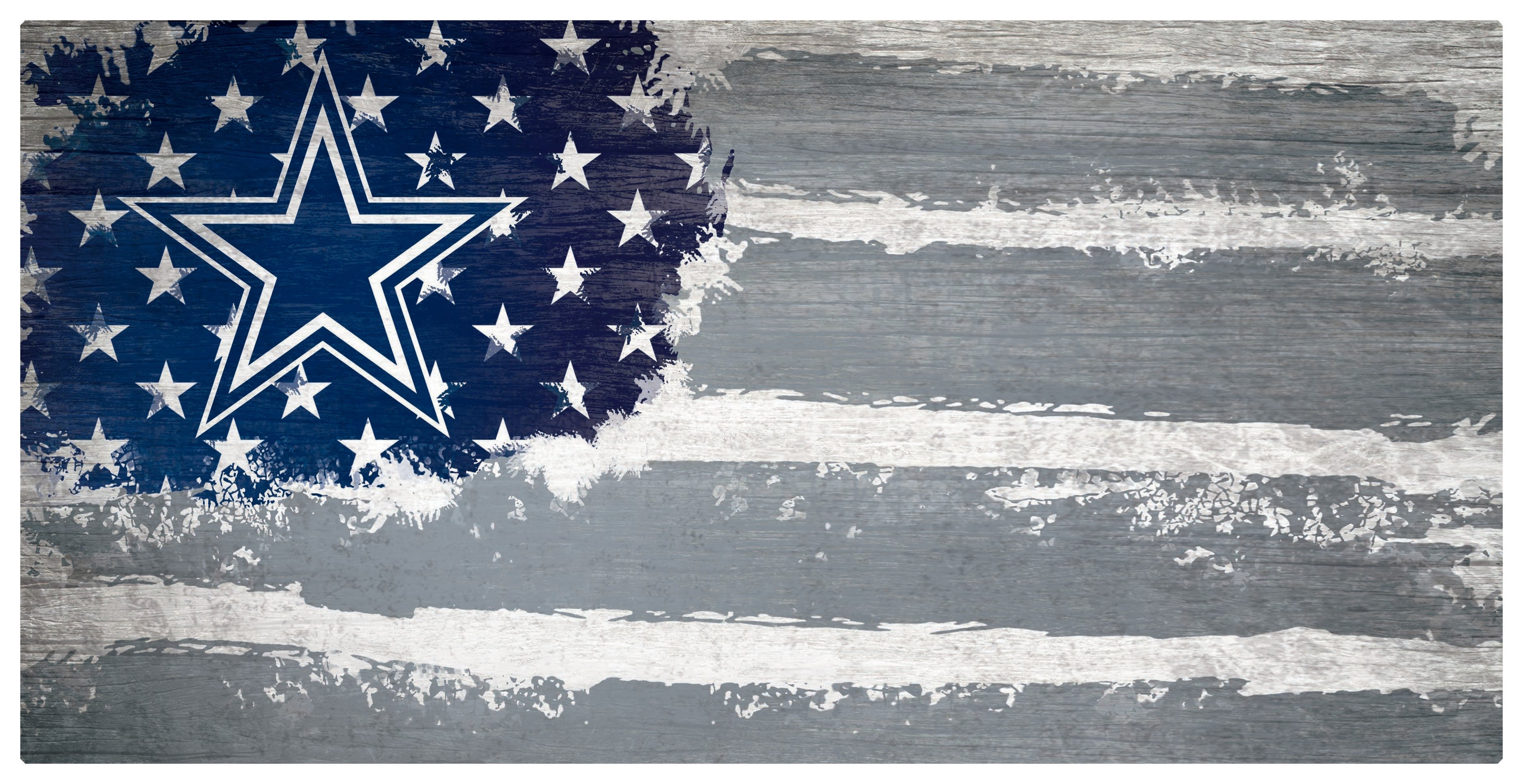 Dallas Cowboys Team Flag Wooden Sign - Sports Collectibles, Sports Memorabilia, Sports Fan Shop, Sports Gifts