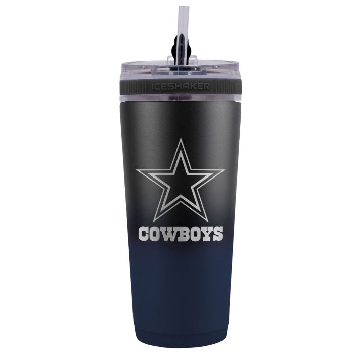 Dallas Cowboys 26 oz Stainless Steel Ice Shaker Bottle - Sports Collectibles, Sports Memorabilia, Sports Fan Shop, Sports Gifts