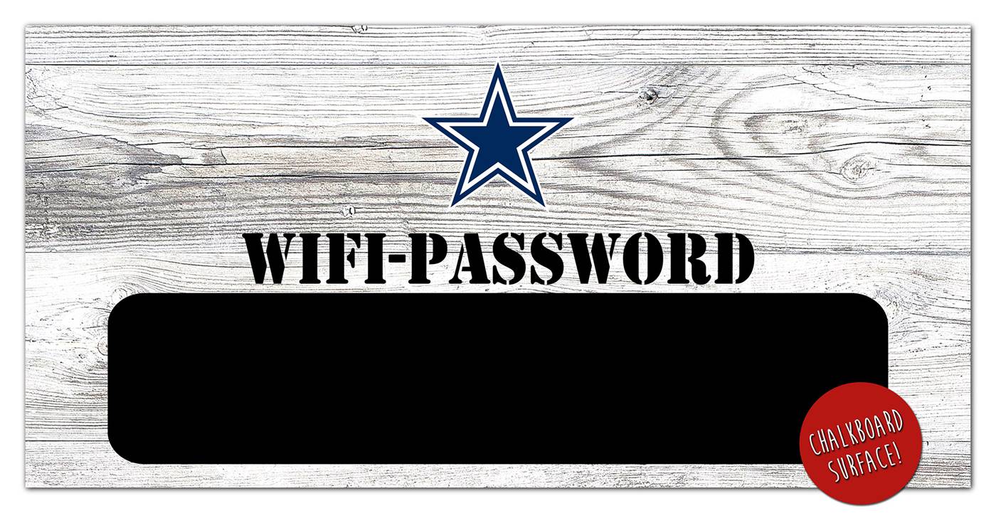 Dallas Cowboys Wifi Password 6" x 12" Wood Sign - Sports Collectibles, Sports Memorabilia, Sports Fan Shop, Sports Gifts