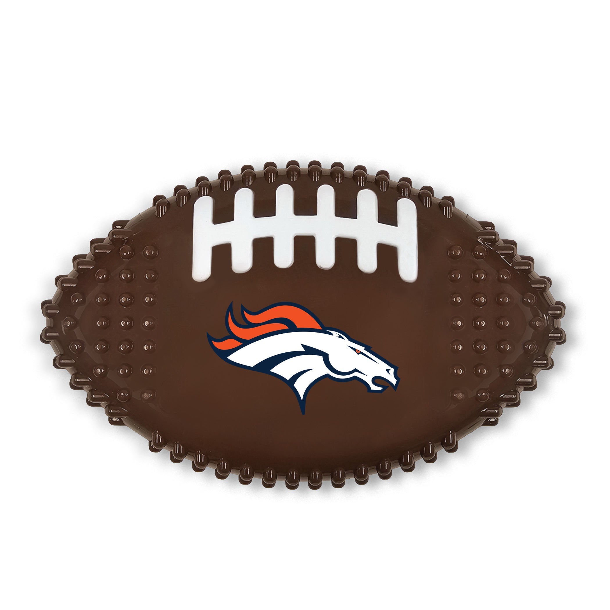 DENVER BRONCOS HARD NYLON FOOTBALL CHEW TOY