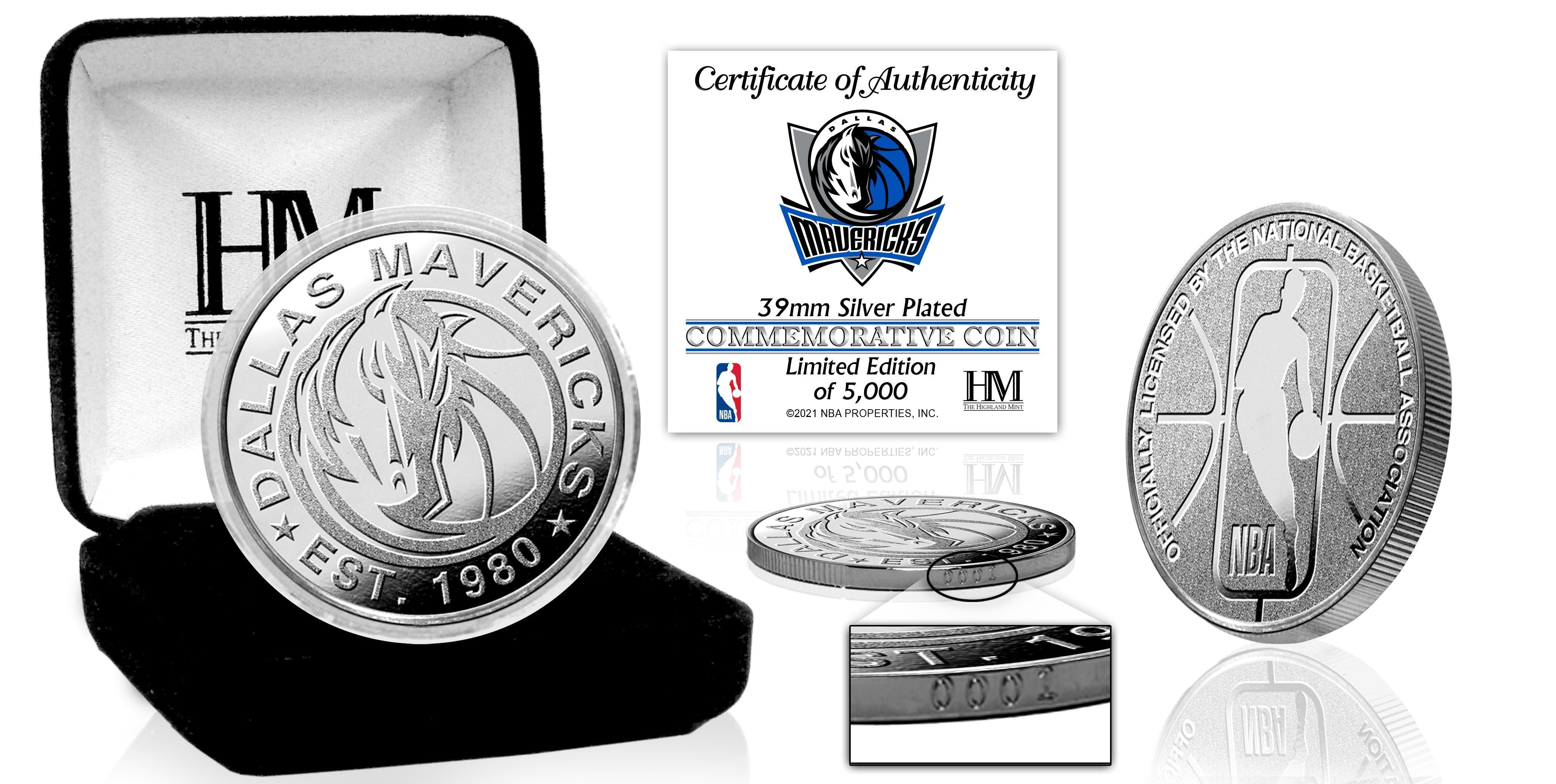 Dallas Mavericks Silver Mint Coin - Sports Collectibles, Sports Memorabilia, Sports Fan Shop, Sports Gifts