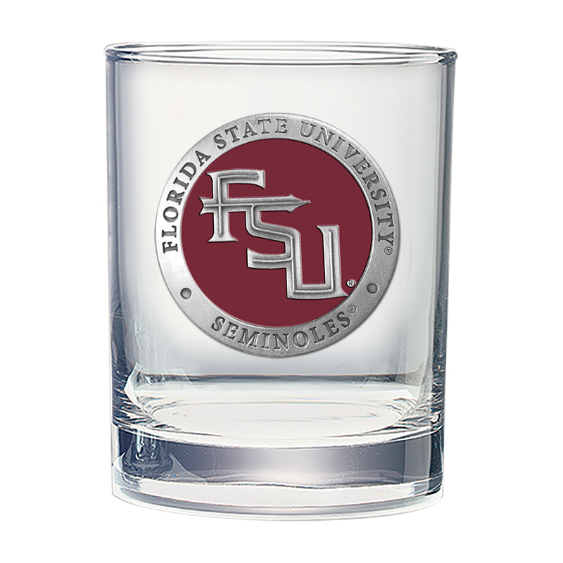 Florida State University FSU Logo Double Old Fashioned Glass