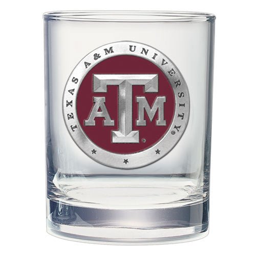 Texas A&M University Double Old Fashioned Glass - Sports Gifts, Sports Memorabilia, Sports Collectibles, Fan Shop