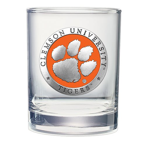 Clemson University Double Old Fashioned Glass - Sports Gifts, Sports Memorabilia, Sports Collectibles, Fan Shop