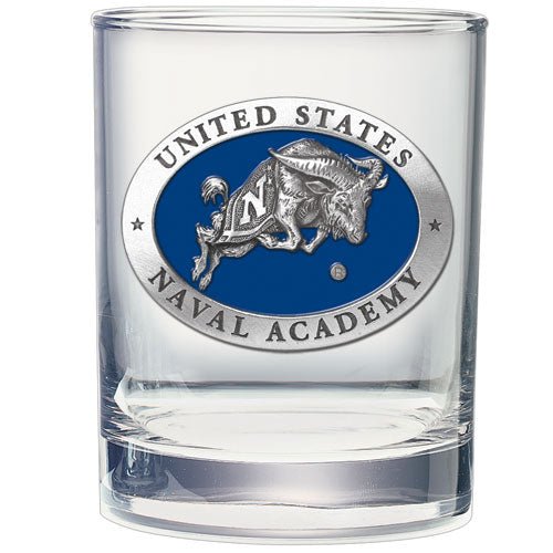 United States Naval Academy Goat Double Old Fashioned Glass - Sports Gifts, Sports Memorabilia, Sports Collectibles, Fan Shop