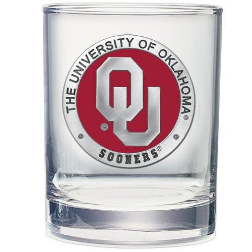 University of Oklahoma Double Old Fashioned Glass - Sports Gifts, Sports Memorabilia, Sports Collectibles, Fan Shop