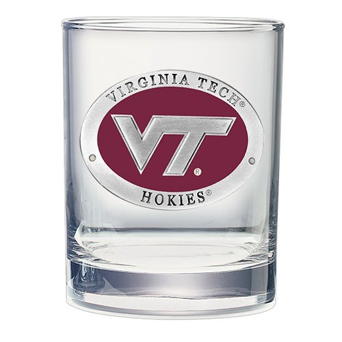 Virginia Tech University VT Logo Double Old Fashioned Glass - Sports Gifts, Sports Memorabilia, Sports Collectibles, Fan Shop