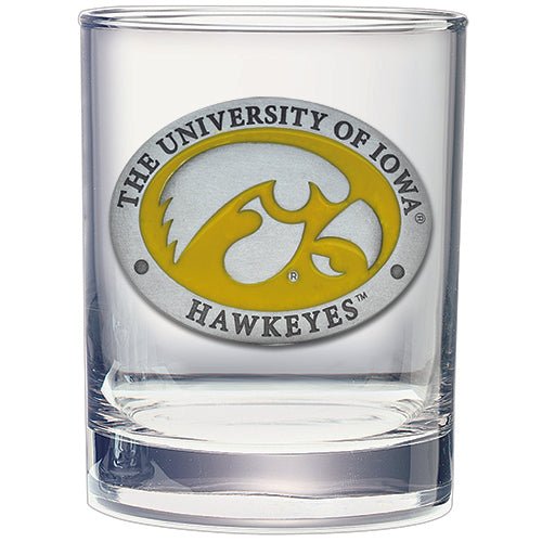 The University of Iowa Double Old Fashioned Glass - Sports Gifts, Sports Memorabilia, Sports Collectibles, Fan Shop