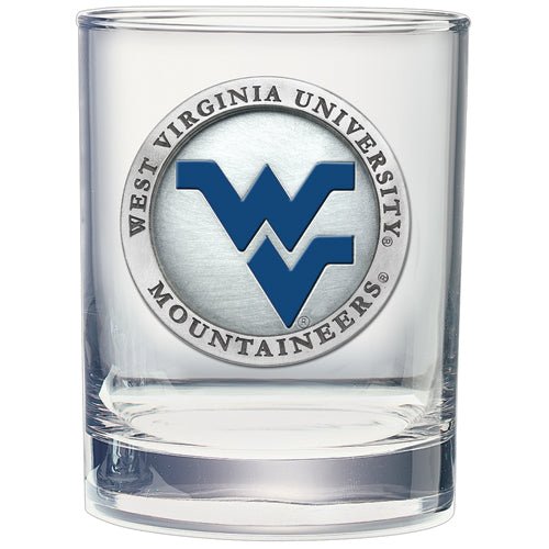 West Virginia University Double Old Fashioned Glass - Sports Gifts, Sports Memorabilia, Sports Collectibles, Fan Shop