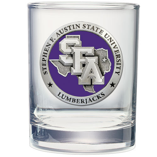 Stephen F. Austin State University Double Old Fashioned Glass - Sports Collectibles, Sports Memorabilia, Sports Fan Shop, Sports Gifts