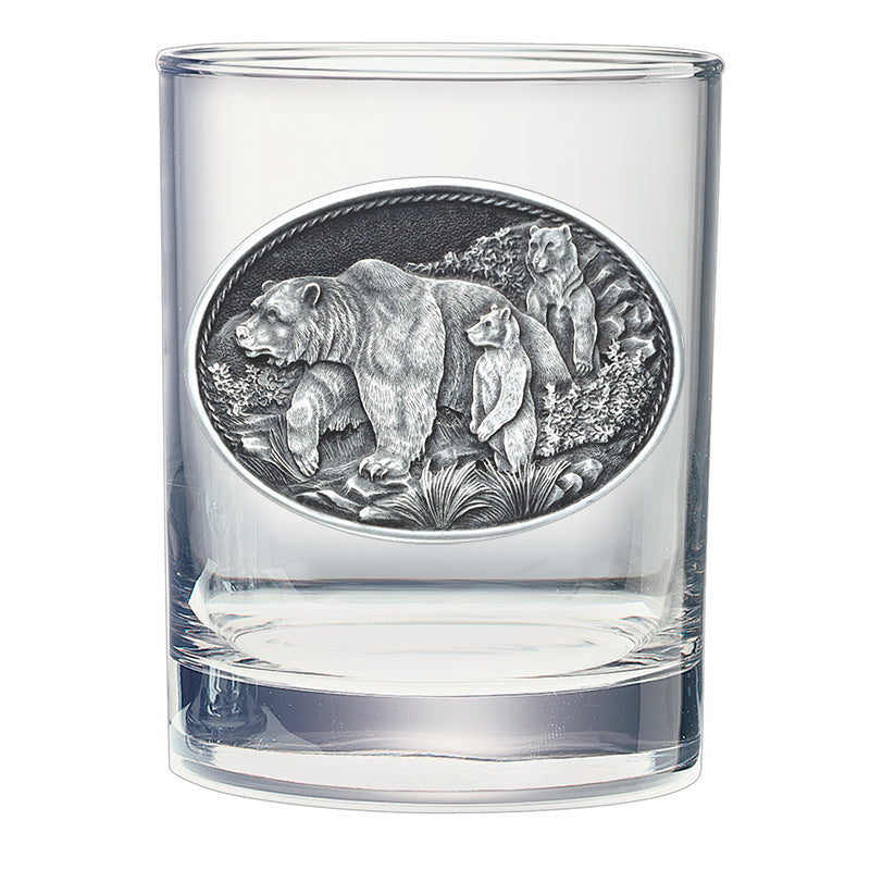 Grizzly Bear Double Old Fashioned Glass - Sports Collectibles, Sports Memorabilia, Sports Fan Shop, Sports Gifts