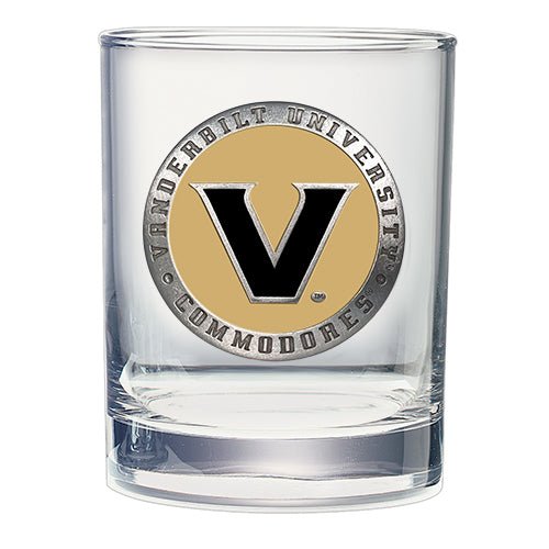 Vanderbilt University Double Old Fashioned Glass - Sports Gifts, Sports Memorabilia, Sports Collectibles, Fan Shop