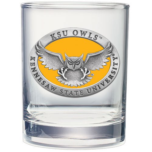 Kennesaw State University Double Old Fashioned Glass - Sports Collectibles, Sports Memorabilia, Sports Fan Shop, Sports Gifts