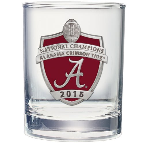 University of Alabama Crimson Tide National Champions 2015 Clear Glass - Sports Gifts, Sports Memorabilia, Sports Collectibles, Fan Shop
