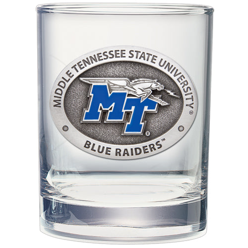 Middle Tennessee State University Double Old Fashioned Glass - Sports Collectibles, Sports Memorabilia, Sports Fan Shop, Sports Gifts