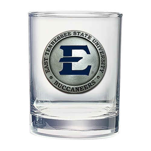 East Tennessee State University Double Old Fashioned Glass - Sports Gifts, Sports Memorabilia, Sports Collectibles, Fan Shop