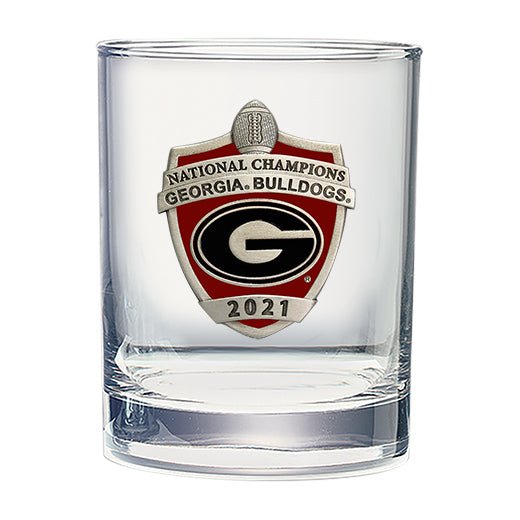 2021 Georgia Football Championship Double Old Fashioned Glass - Sports Gifts, Sports Memorabilia, Sports Collectibles, Fan Shop