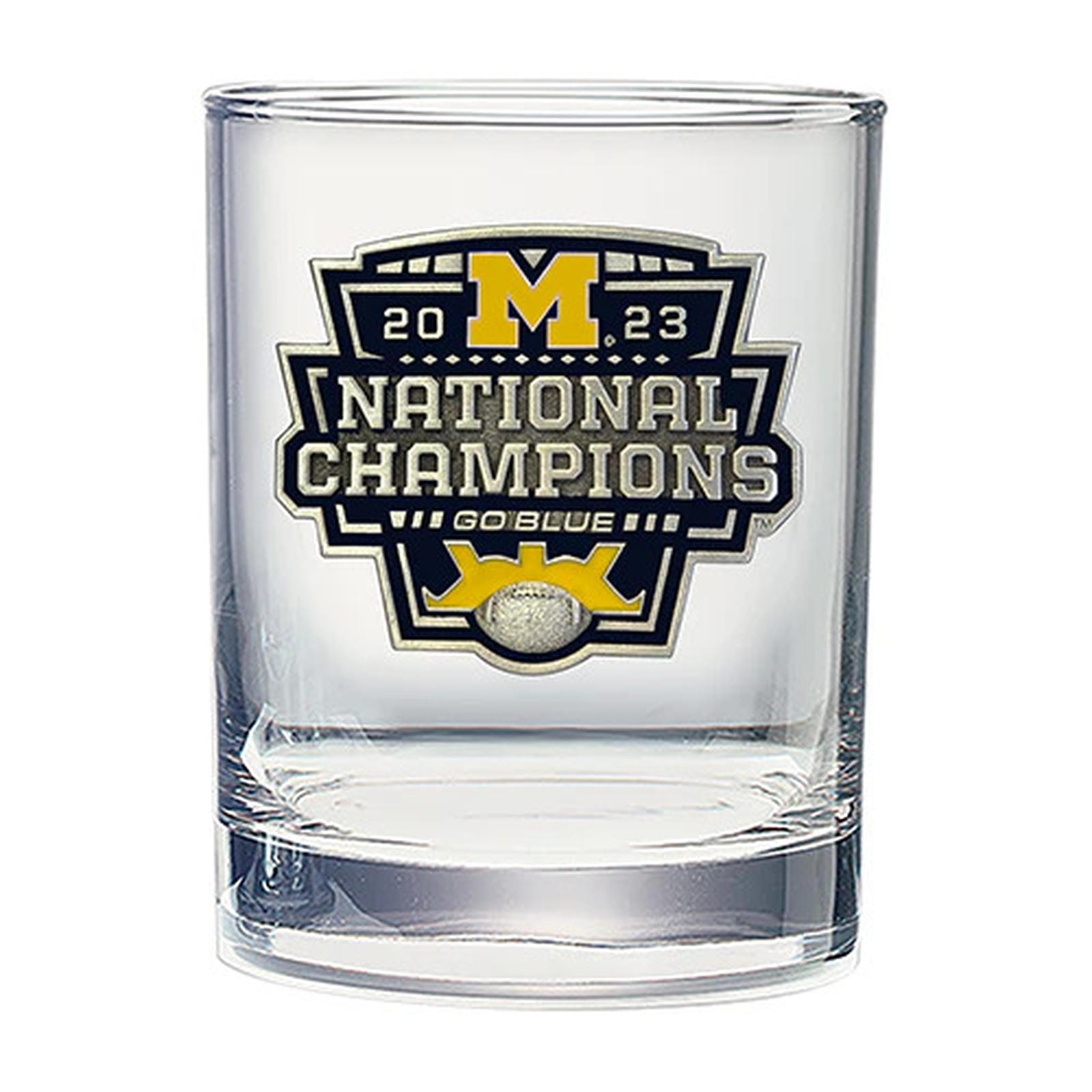2023 Michigan Football Championship Double Old Fashioned Glass - Sports Gifts, Sports Memorabilia, Sports Collectibles, Fan Shop