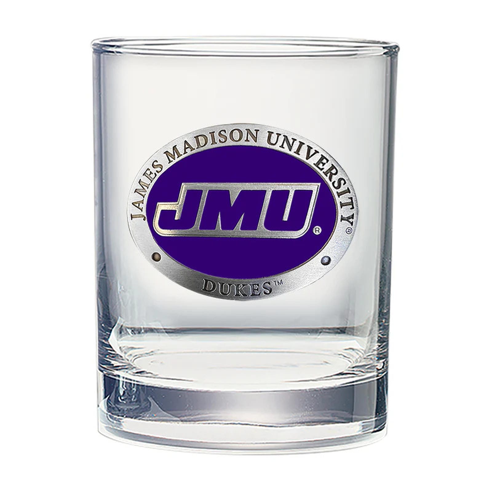 James Madison University Double Old Fashioned Glass - Sports Gifts, Sports Memorabilia, Sports Collectibles, Fan Shop