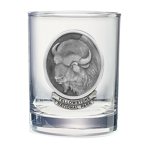 Buffalo Yellowstone National Park Double Old Fashioned Glass - Sports Collectibles, Sports Memorabilia, Sports Fan Shop, Sports Gifts