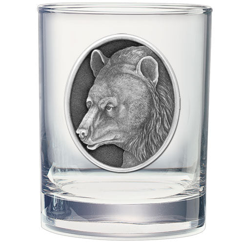 Black Bear Double Old Fashioned Glass - Sports Collectibles, Sports Memorabilia, Sports Fan Shop, Sports Gifts