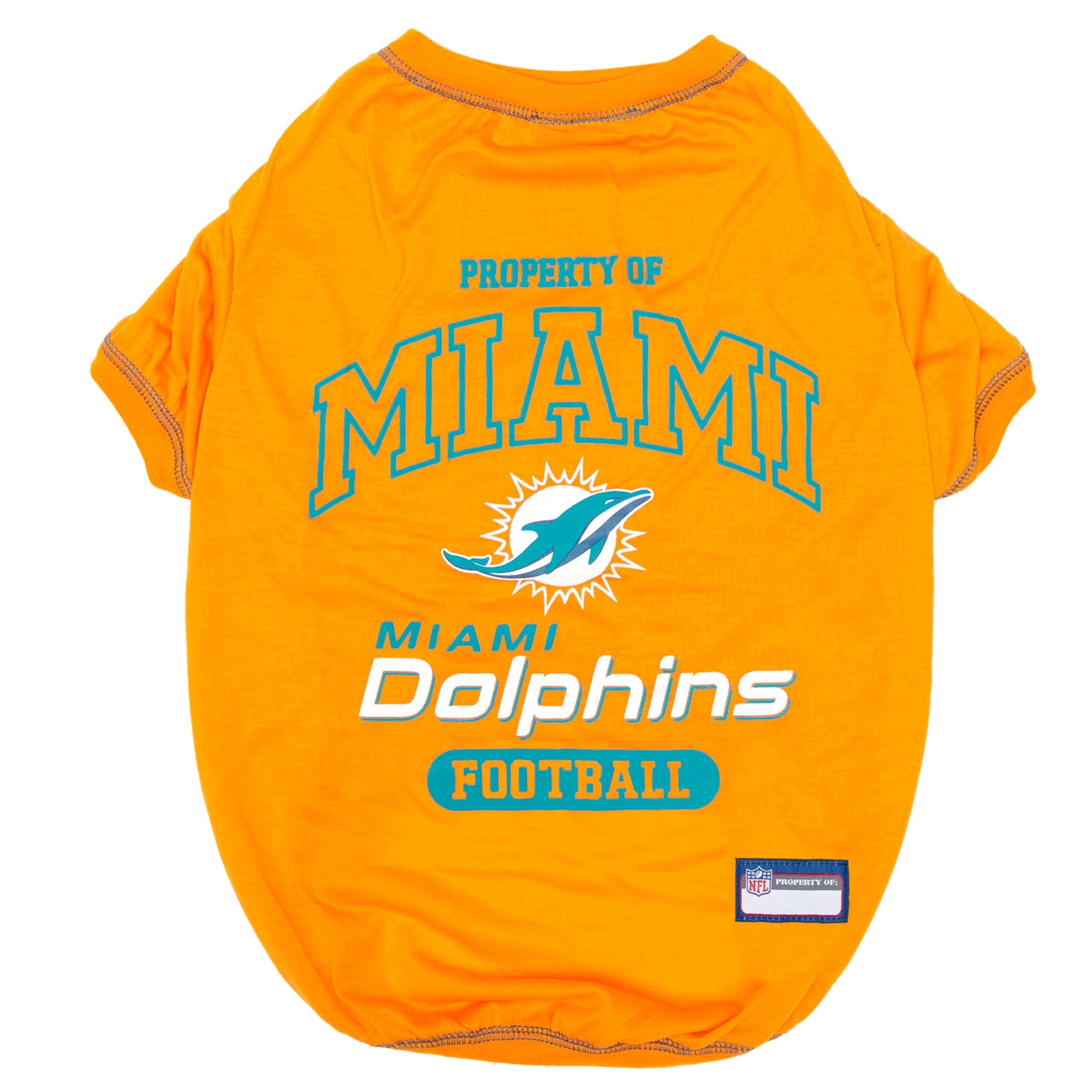 Miami Dolphins Dog Tee Shirt by Pets First - Sports Collectibles, Sports Memorabilia, Sports Fan Shop, Sports Gifts