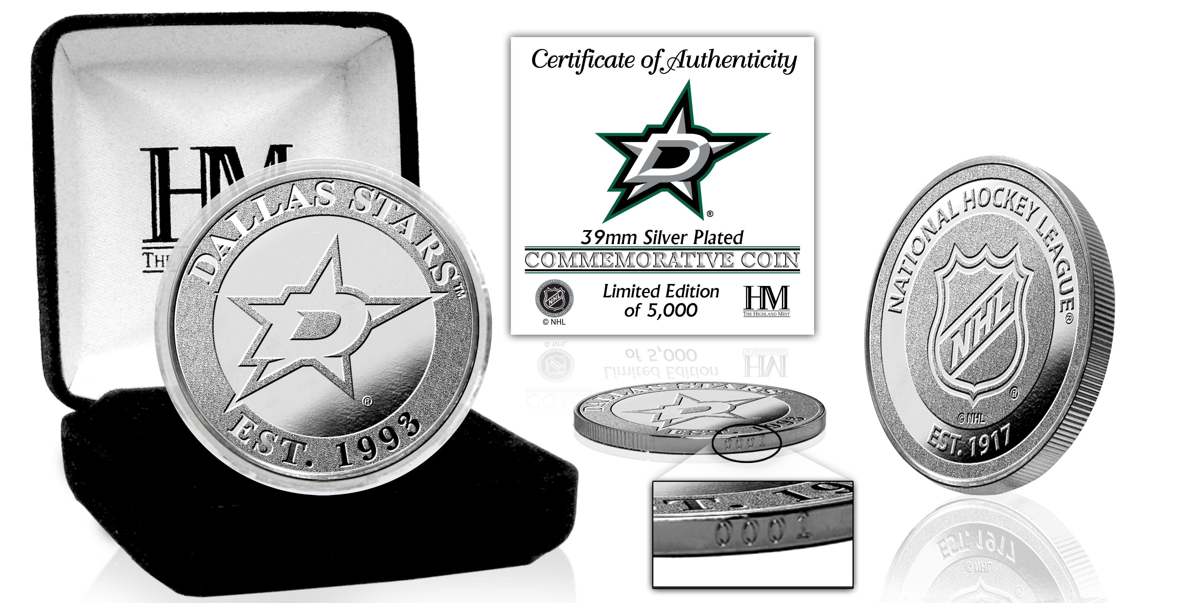 Dallas Stars Silver Mint Coin - Sports Collectibles, Sports Memorabilia, Sports Fan Shop, Sports Gifts