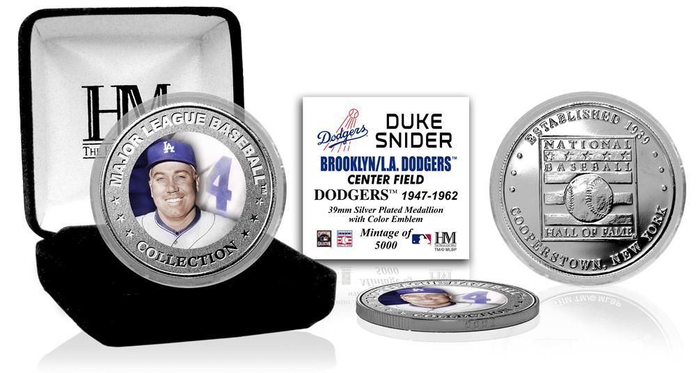 Duke Snider Baseball Hall of Fame Silver Color Coin - Sports Collectibles, Sports Memorabilia, Sports Fan Shop, Sports Gifts