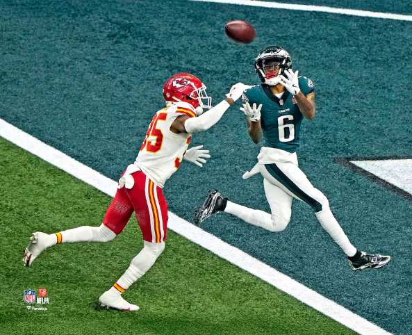 DeVonta Smith Philadelphia Eagles Super Bowl LIX Touchdown 11" x 14" Football Photo - Sports Collectibles, Sports Memorabilia, Sports Fan Shop, Sports Gifts