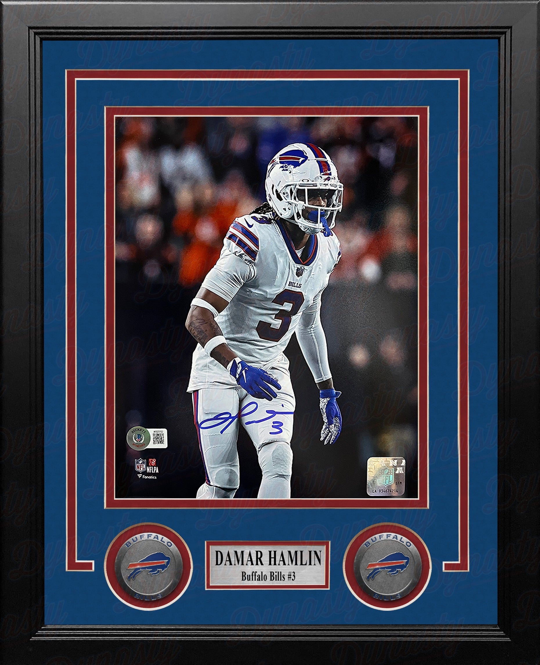 Damar Hamlin in Action Buffalo Bills Autographed 8" x 10" Framed Football Photo - Sports Collectibles, Sports Memorabilia, Sports Fan Shop, Sports Gifts