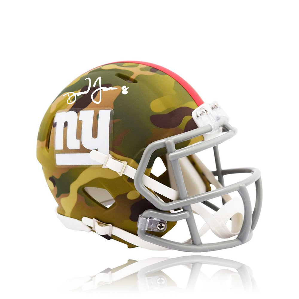 Daniel Jones New York Giants Autographed Football Camo Speed Mini-Helmet - Sports Collectibles, Sports Memorabilia, Sports Fan Shop, Sports Gifts