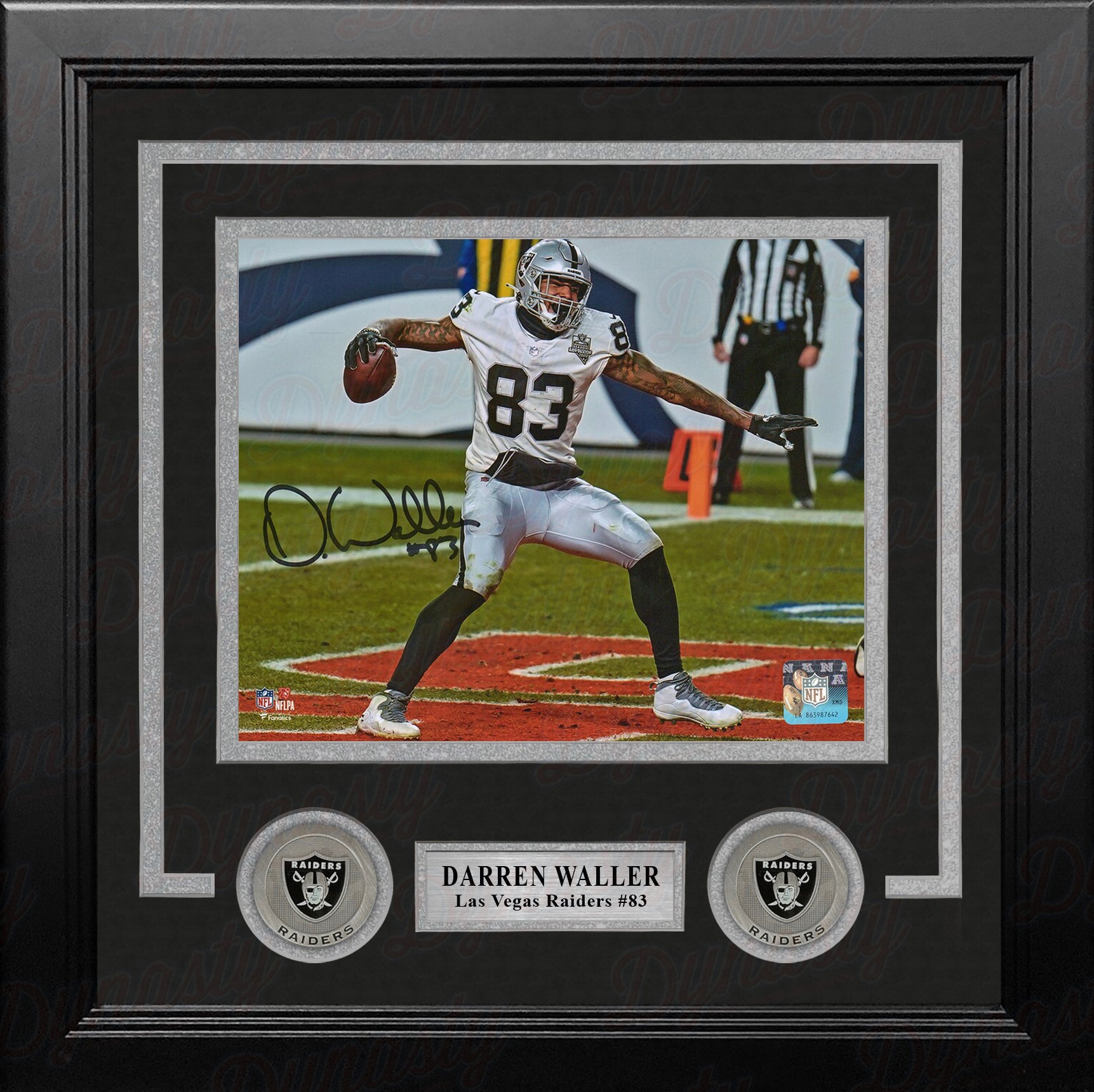 Darren Waller Touchdown Celebration Las Vegas Raiders Autographed 8" x 10" Framed Football Photo - Sports Collectibles, Sports Memorabilia, Sports Fan Shop, Sports Gifts