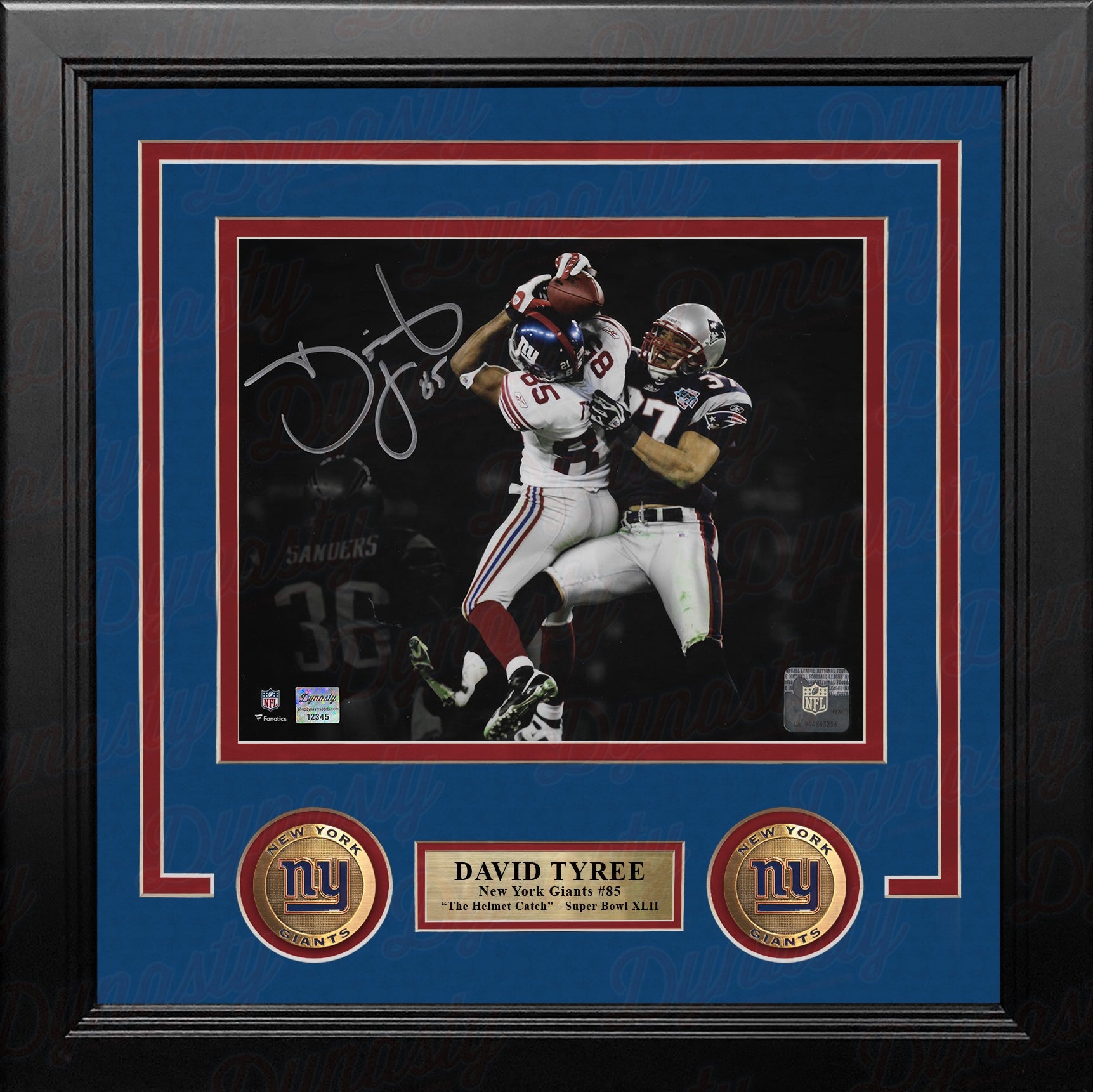David Tyree Super Bowl XLII Catch New York Giants Autographed 8" x 10" Framed Blackout Photo - Sports Collectibles, Sports Memorabilia, Sports Fan Shop, Sports Gifts