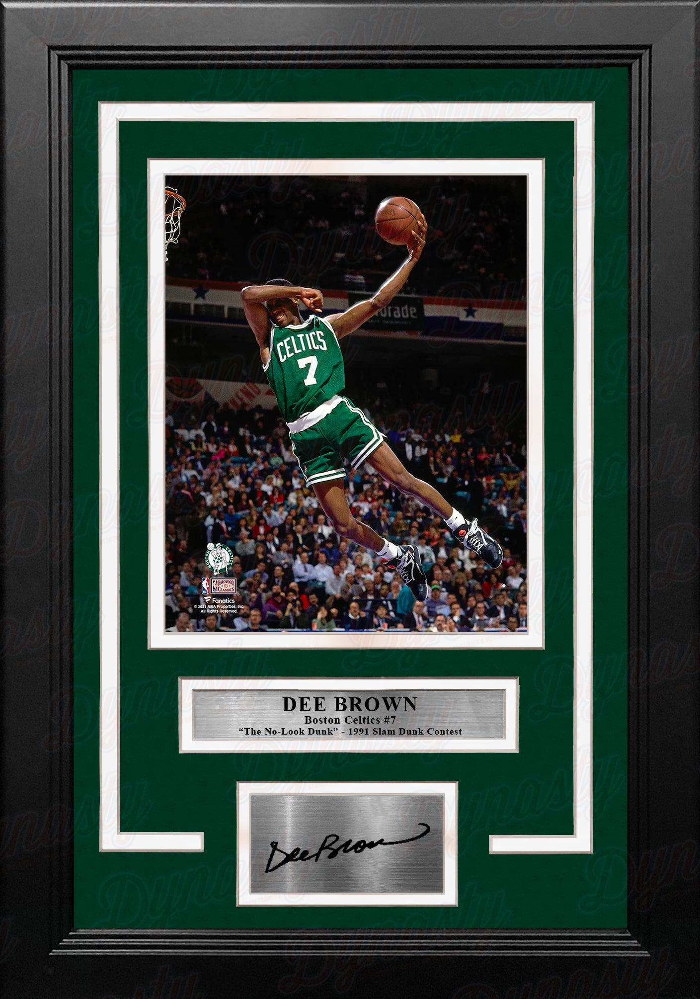 Dee Brown No-Look Dunk Slam Dunk Contest Boston Celtics 8x10 Framed Photo with Engraved Autograph - Sports Collectibles, Sports Memorabilia, Sports Fan Shop, Sports Gifts
