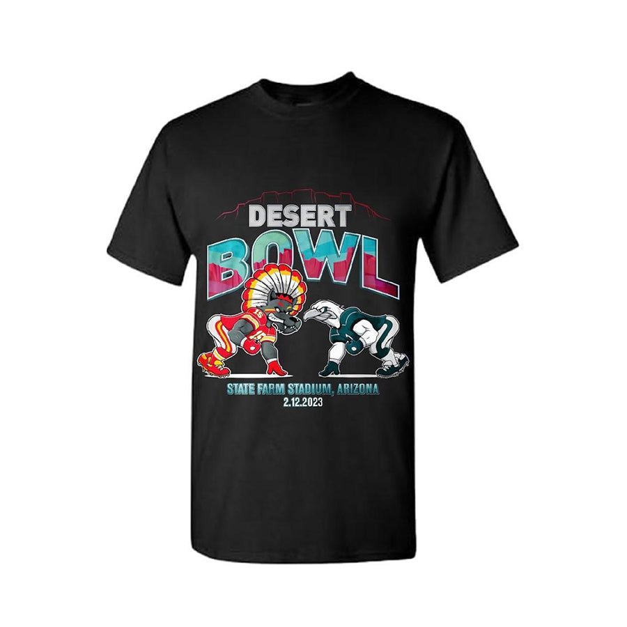 Philadelphia "Desert Bowl" Dueling Caricature T-Shirt – Black - Sports Collectibles, Sports Memorabilia, Sports Fan Shop, Sports Gifts
